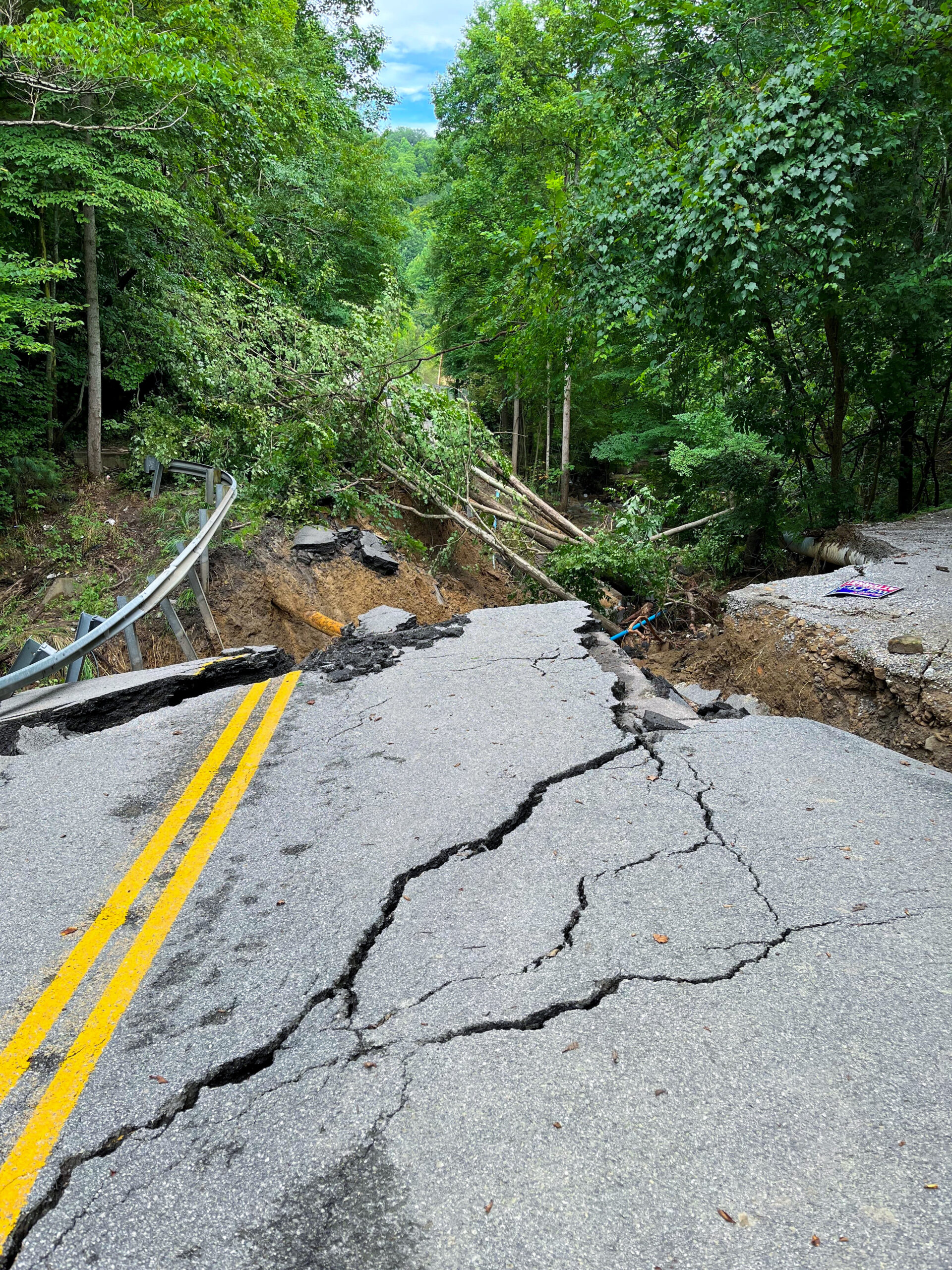 Safety and Logistics Image - washed out road