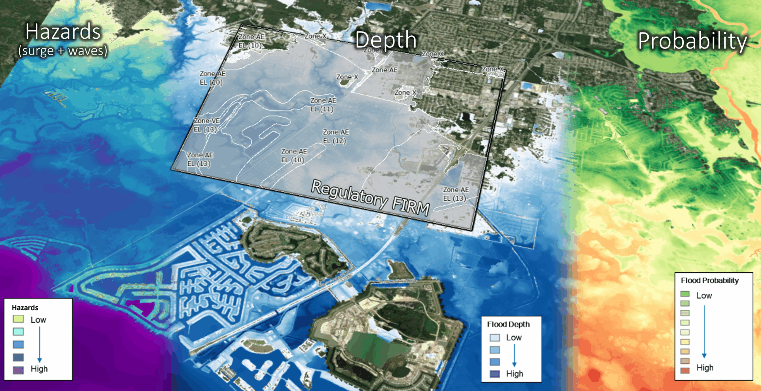 Risk Analysis computer generated flood detection